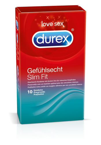 Durex Gefhlsecht Slim Fit - Farbe: transparent - Menge: 10Stck