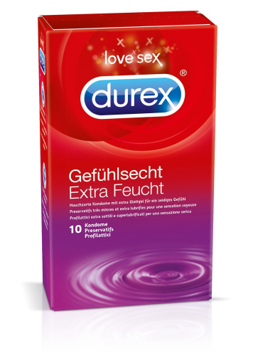 Durex Gefhlsecht Extra Feucht - Farbe: transparent - Menge: 10Stck