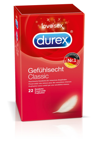 Durex Gefhlsecht Classic - Farbe: transparent - Menge: 22Stck