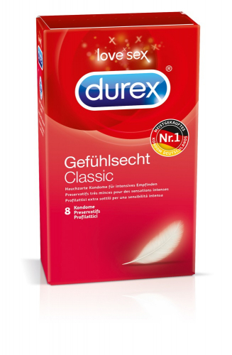 Durex Gefhlsecht Classic - Farbe: transparent - Menge: 8Stck