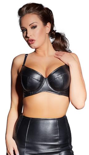 ZADO Leder-Optik BH Farbe schwarz - Gre: 80B