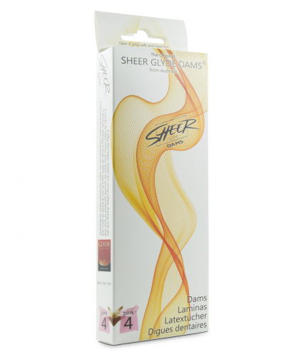Sheer Glyde Dams Latextcher 4 Stck - Auswahl: Strawberry Pink