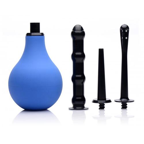 CleanStream Flex Tip Intimdusche - Auswahl: Premium Einwegventil Analduschset Blau
