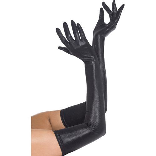 Fever Lange Handschuhe Schwarz Wei Rot - Auswahl: Wetlook in Schwarz