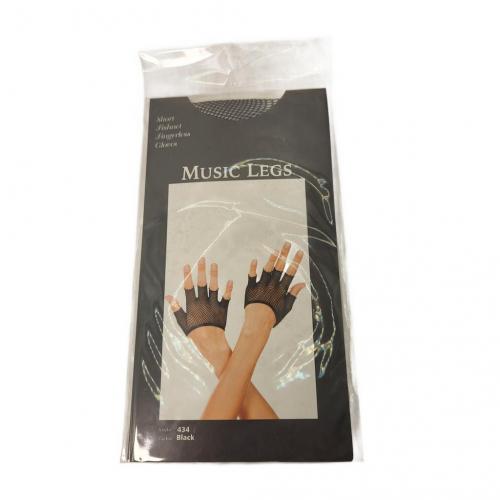 Music Legs Kurze fingerlose Handschuhe SCHWARZ - Farbe: Schwarz