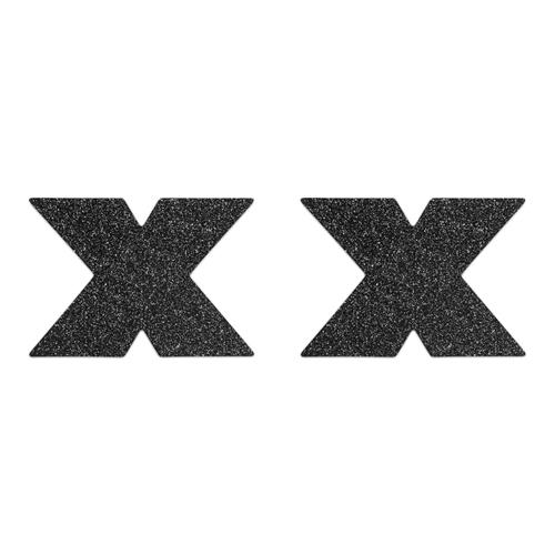 Bijoux Indiscrets Nippelaufkleber - Auswahl: Schwarz X