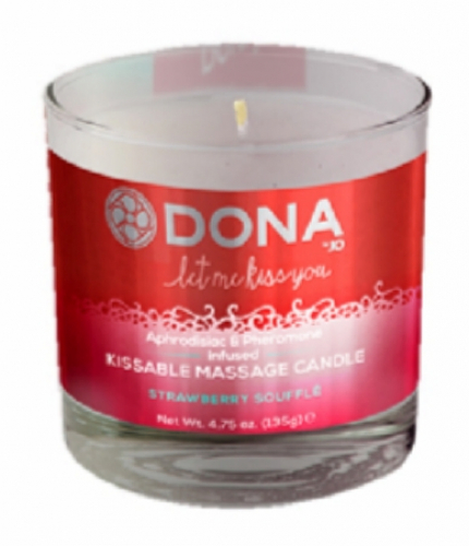 Dona-by-Jo Dona Kissable Massagekerze Erdbeer - Farbe: Wei� - Menge: 135gr