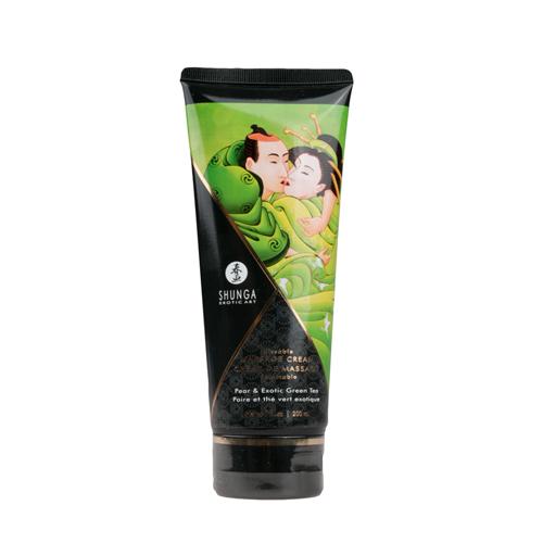 Shunga Kissable Massagecreme - Pfirsich & Gr�ner Tee - Farbe: Wei� - Menge: 200ml