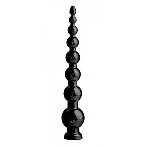 Hosed Graduated Bead Anal Snake Analdildo 19 Zoll - Farbe: Schwarz