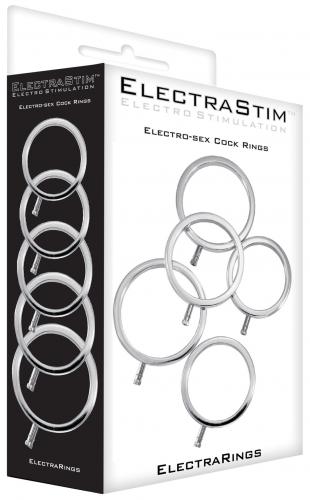 ElectraStim Solid Metal Cock Ring Set 5 sizes - Farbe: Chrom