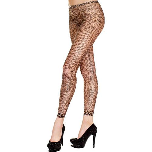 Music Legs Netzleggings mit Leoparddruck - Farbe: Verschiedene Farben