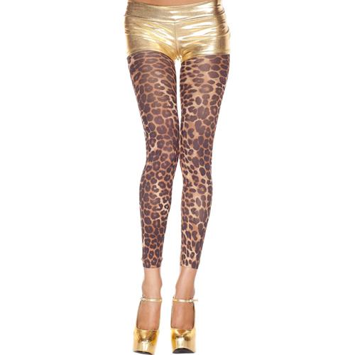 Music Legs Blickdichte Leggings mit Geparddruck - Farbe: Verschiedene Farben
