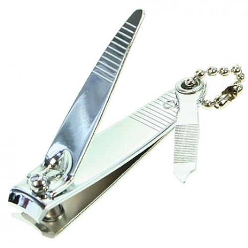 InnovaGoods Nagelknipser 5,5cm, verchromt inklusive Feile 3cm Fingerngel, Fungel, Manikre