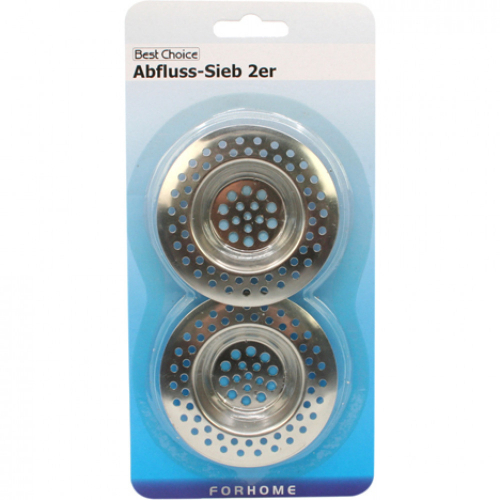 Best Choice Abflusiebe 2er Set 7cm verchromt auf Karte