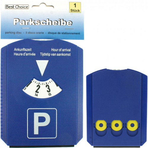 Markenlos Auto Parkscheibe 15x12cm, mit 4 Sprachen, 3Kanten