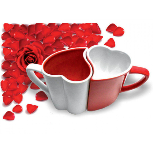 Markenlos Tassenset Valentinstag