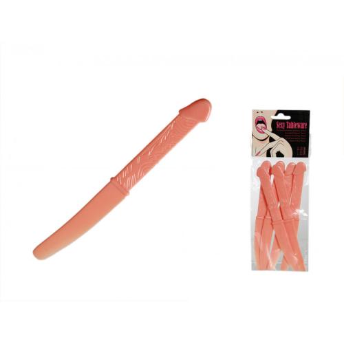 Plastikmesser Plastiklffel Penis (6 Stck) - Auswahl: Messer
