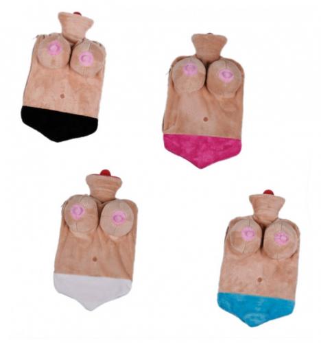 Wrmflasche mit Brsten - Auswahl: Blau