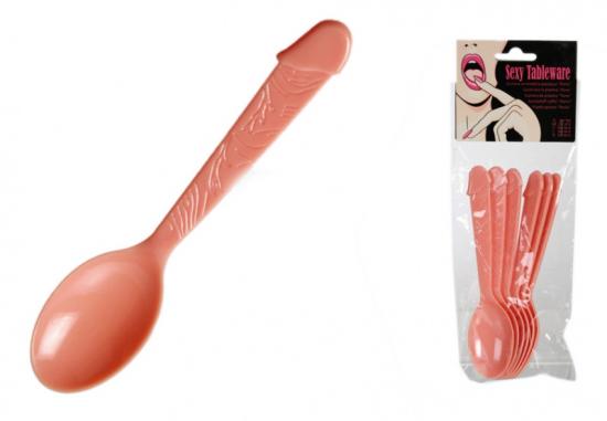 Plastikmesser Plastiklffel Penis (6 Stck) - Auswahl: Lffel