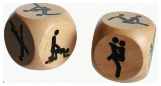 Markenlos Wrfel Kamasutra aus Holz