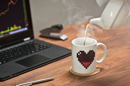 Markenlos Informatiker Kaffeetasse Magie Pixel Herz