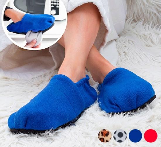 InnovaGoods aufheizbare Hausschuhe fr die Mikrowelle Blau