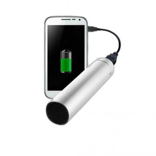 InnovaGoods CuboQ Akkuladegert mit Lautsprecher 3500 mAh - Farbe: Rot