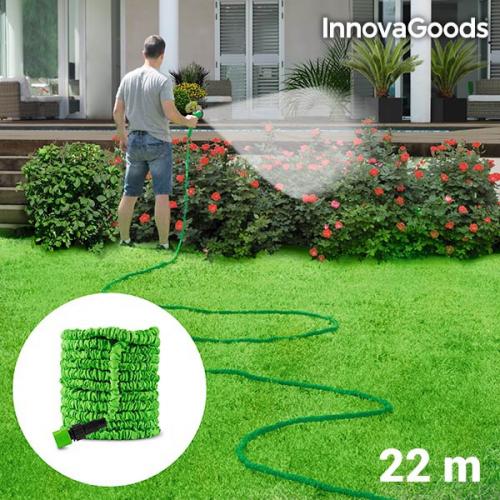 InnovaGoods Dehnbarer Gartenschlauch - Lnge: 22 m in grn