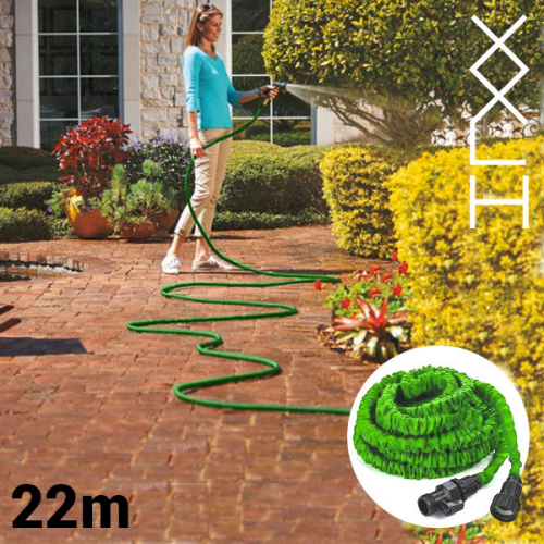 XXL Dehnbarer Gartenschlauch - Lnge: 22 meter in grn