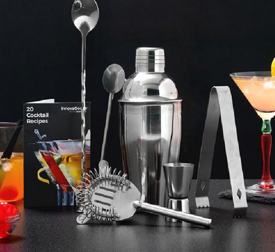 InnovaGoods Cocktail Set mit Rezeptbuch (6-teilig)