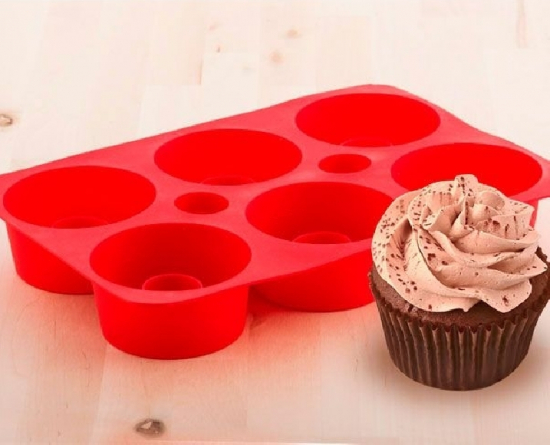 InnovaGoods Tasty American Cupcake-Form aus Silikon