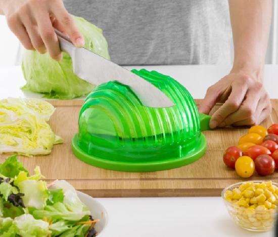 InnovaGoods Quick Salad Maker Schssel zum Waschen und Schneid