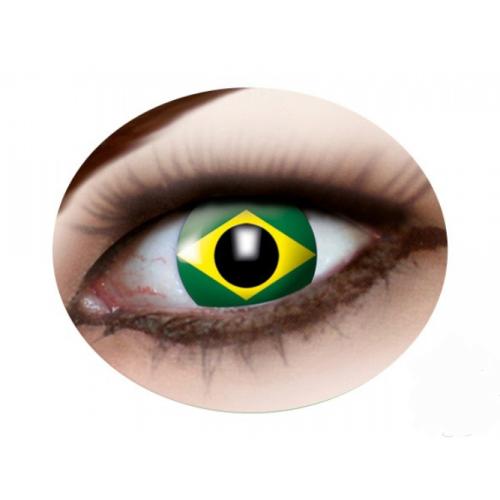 Kontaktlinsen Farbig 3 Monatslinsen Flaggen - Auswahl: Kontaktlinsen Brasilien