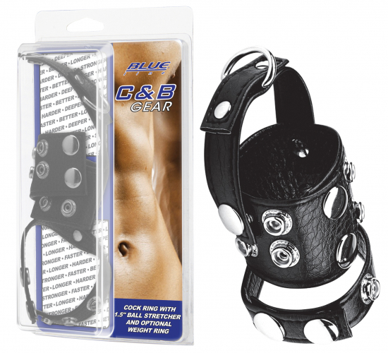 Blue Line BLUE LINE C&B GEAR Cock Ring With 1,5' Ball Stretcher And Weightring - Farbe: PVC & Metall