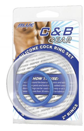 Blue Line BLUE LINE C&B GEAR Silicone Cock Ring Set Blue