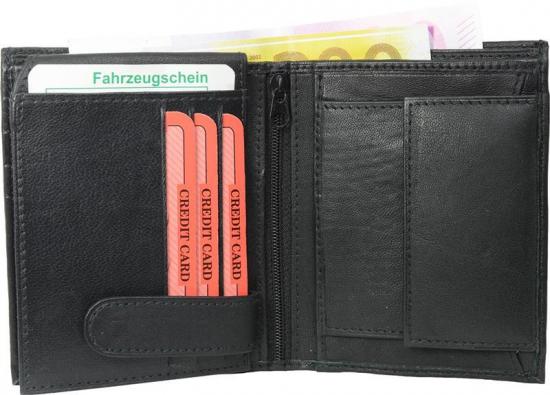 Impex Geldb�rse Nappa-Leder Kombib�rse - Auswahl: Geldb�rse Nappa-Leder Kombib�rse schwarz 7