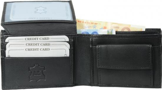 Impex Geldb�rse Nappa-Leder Kombib�rse - Auswahl: Geldb�rse Nappa-Leder Scheintasche (klein) schwarz 6