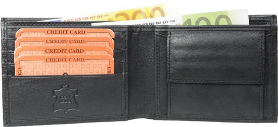 Impex Geldb�rse Nappa-Leder Kombib�rse - Auswahl: Geldb�rse Nappa-Leder Scheintasche schwarz 2