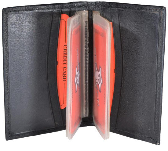 Impex Kreditkartenetui / Kartenh�lle - Auswahl: Kreditkartenetui Hochformat 12 H�llen Nappa Leder 2