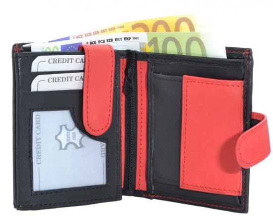 Impex Geldb�rse Nappa-Leder  - Auswahl: Geldb�rse Nappa-Leder - Farbe: schwarz/rot3 
