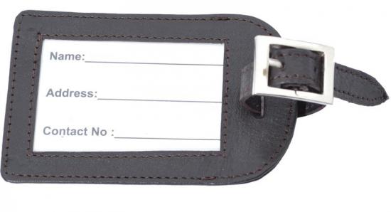 Impex Kofferanh�nger / Reiseanh�nger Echt-Leder dunkelbraun