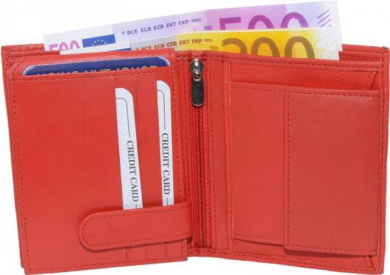 Impex Geldb�rse Nappa-Leder Kombib�rse rot uni
