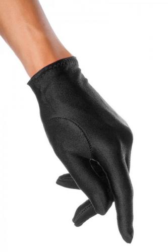 Atixo Satin-Handschuhe kurz - Farbe: schwarz - Groesse: One Size