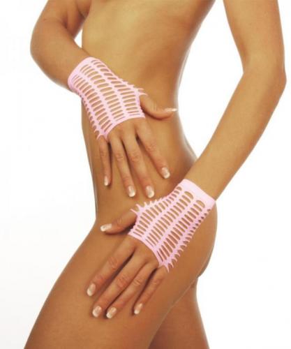 Atixo Netzhandstulpen kurz  - Auswahl: rosa 