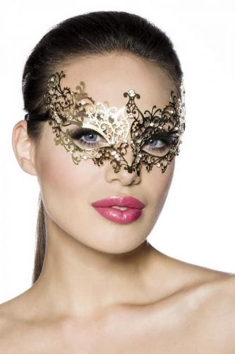 Atixo Metallmaske One Size - Farbe: gold