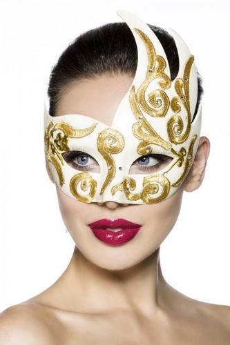 Atixo Maske One Size mit Spitze und Pailletten siehe Bild  - Auswahl: gold 2