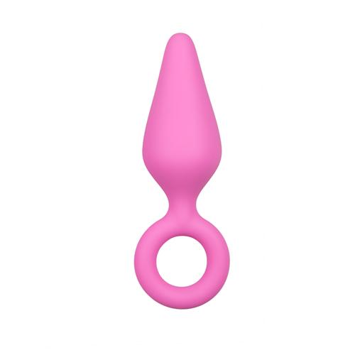 Easytoys Anal Collection Rosa Analplugs mit Zugring Medium - Farbe: Rosa