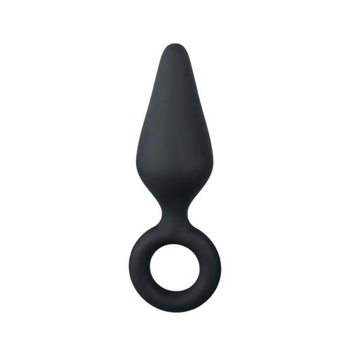Easytoys Anal Collection Schwarze Buttplugs mit Zugring Klein - Farbe: Schwarz