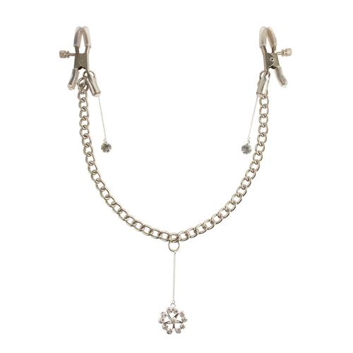 Fetish Fantasy Series Kristallnippelklemmen - Farbe: Silber