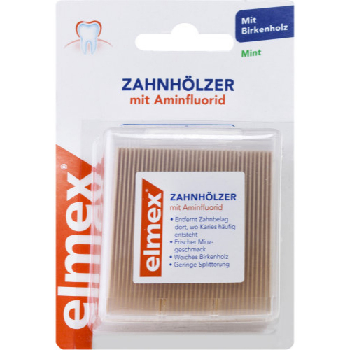 Elmex Zahnh�lzer Aminfluorid mit Birkenholz 3x38